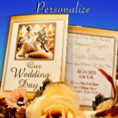 Invitation En Aluminium Notre Mariage Jour Bliss Élégant Mariage