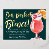 Invitation En Aluminium Notre mélange parfait Drôle Cocktail Enregistrer l (Recto)