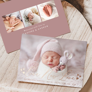 Invitation En Aluminium Notre Nouvelle Annonce de Naissance avec Texte en