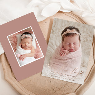 Invitation En Aluminium Notre Nouvelle Annonce de Naissance Photo avec Écr