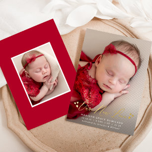 Invitation En Aluminium Notre Nouvelle Annonce de Naissance Photo avec Écr