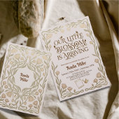 Invitation En Aluminium Notre petite fleur arrive