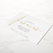 Invitation En Aluminium Nous avons décidé pour toujours Script Enregistrer (Rotation)