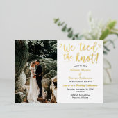 Invitation En Aluminium Nous avons noué le noeud avec la réception de mari (Debout devant)