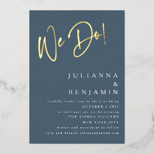 Invitation En Aluminium Nous faisons Elégant site de mariage Dusky Blue Go