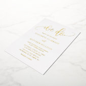 Invitation En Aluminium Nous faisons Moderne Calligraphie Photo Mariage (Rotation)