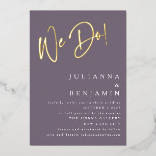 Invitation En Aluminium Nous faisons un site de mariage élégant Dusky Purp