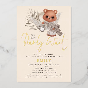 Invitation En Aluminium Nous pouvons à peine attendre Baby Shower Luxe Boh