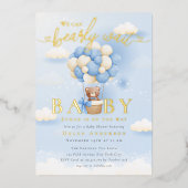 Invitation En Aluminium Nous pouvons à peine attendre Teddy Bear Neutral B (Recto)