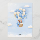 Invitation En Aluminium Nous pouvons à peine attendre Teddy Bear Neutral B (Verso)