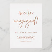 Nous sommes engagés Lettering Photo Fiançailles Ro