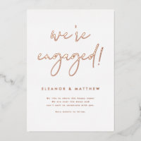 Nous sommes fiancés Lettrage Photo Fiançailles Or
