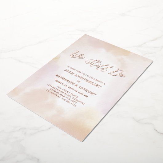 Invitation En Aluminium Nous sommes toujours | Rose Gold Anniversaire, Ren (Rotation)