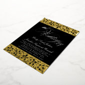 Invitation En Aluminium Nouveau Calligraphie formelle Élégant Noir classiq (Rotation)