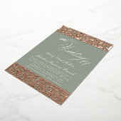 Invitation En Aluminium Nouveau Calligraphie Formelle Élégant Sage Classiq (Rotation)