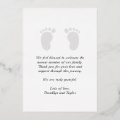 Invitation En Aluminium Nouveau-né Mignon Simple Photo Personnalisée Bienv (Verso)