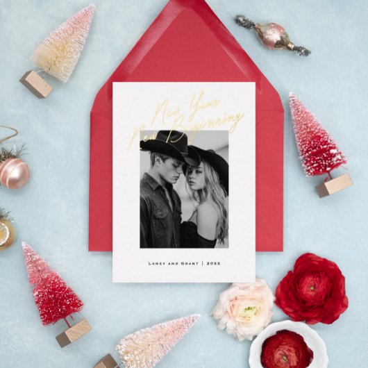 Invitation En Aluminium Nouvel An Nouvel An Début Vacances Design Fiançail