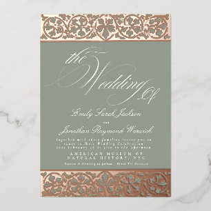 Invitation En Aluminium Nouvelle calligraphie formelle Élégant Classique S