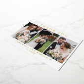 Invitation En Aluminium Nouvelles mariées Mariage Photo Collage Merci (Rotation)