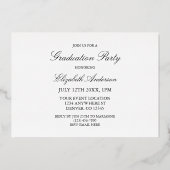 Invitation En Aluminium Now And Then 2 Photo Graduation Party (Verso)