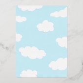 Invitation En Aluminium Nuages arc-en-ciel verts Fêtons le diplômé (Verso)