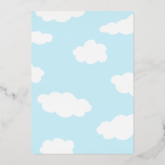 Invitation En Aluminium Nuages arc-en-ciel verts Fêtons le diplômé (Verso)