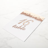 Invitation En Aluminium Numéro de tableau Gold Pressed Parties scintillant (Rotation)