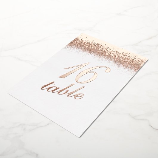 Invitation En Aluminium Numéro de tableau Gold Pressed Parties scintillant (Rotation)