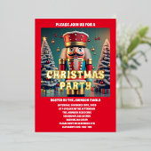 Invitation En Aluminium Nutcracker Christmas Party (Debout devant)