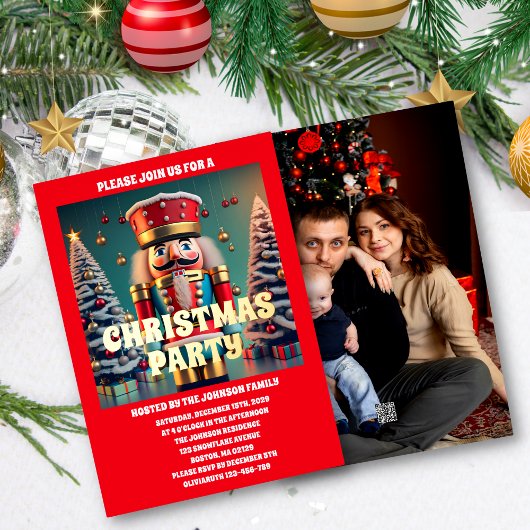 Invitation En Aluminium Nutcracker Christmas Party