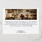 Invitation En Aluminium Nutcracker Gold Foil Monogramme Photo (Verso)