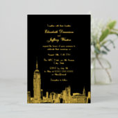 Invitation En Aluminium NYC Skyline ESB Etch Wedding (Debout devant)