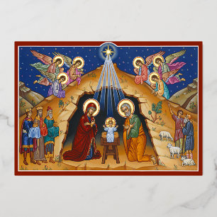 Invitation En Aluminium O Holy Night   Nativité  