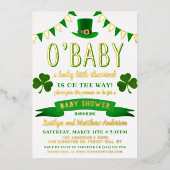 Invitation En Aluminium O'Baby St. Patrick's Day Baby shower Real (Recto)