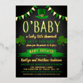 Invitation En Aluminium O'Baby St. Patrick's Day Baby shower Real (Recto)