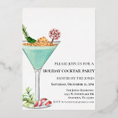 Invitation En Aluminium Oh What fun Christmas Cocktail party Foil (Recto)