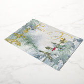 Invitation En Aluminium Oiseau de Noël (Rotation)