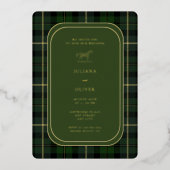 Invitation En Aluminium Old money, equestrian horse wedding  (Recto)