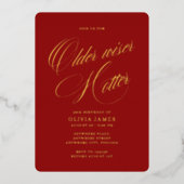 Invitation En Aluminium Older, wiser, hotter birthday  (Recto)