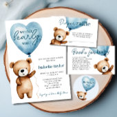 Invitation En Aluminium On peut attendre l'invitation Baby shower garçon