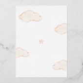 Invitation En Aluminium On Peut Attendre Teddy Bear Baby shower Or (Verso)