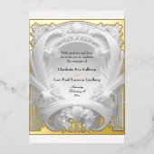 Invitation En Aluminium Opulent Gold Motif Atelier, Mariage (Recto)