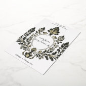 Invitation En Aluminium Opulent Motif Atelier, Noir et Or, (Rotation)