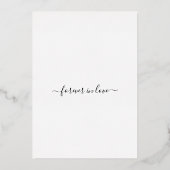 Invitation En Aluminium or abstrait fleur romantique mariage réel (Verso)