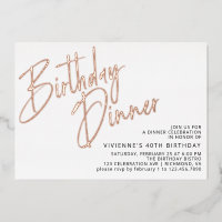 Or blanc et Rose | Dîner d'anniversaire simple et