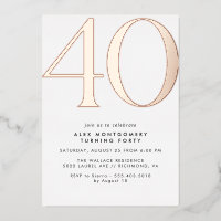 Or blanc et Rose | Glam moderne 40e anniversaire