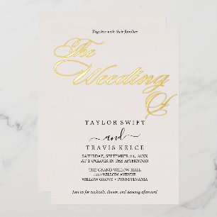 Invitation En Aluminium Or délicat Mariage noir