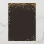 Invitation En Aluminium Or Feuille 50e Anniversaire Champagne Pailleté (Verso)