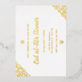 Invitation En Aluminium Or Floral Eid al-Fitr (Recto)