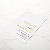 Invitation En Aluminium Or Mariage minimal simple (Rotation)
